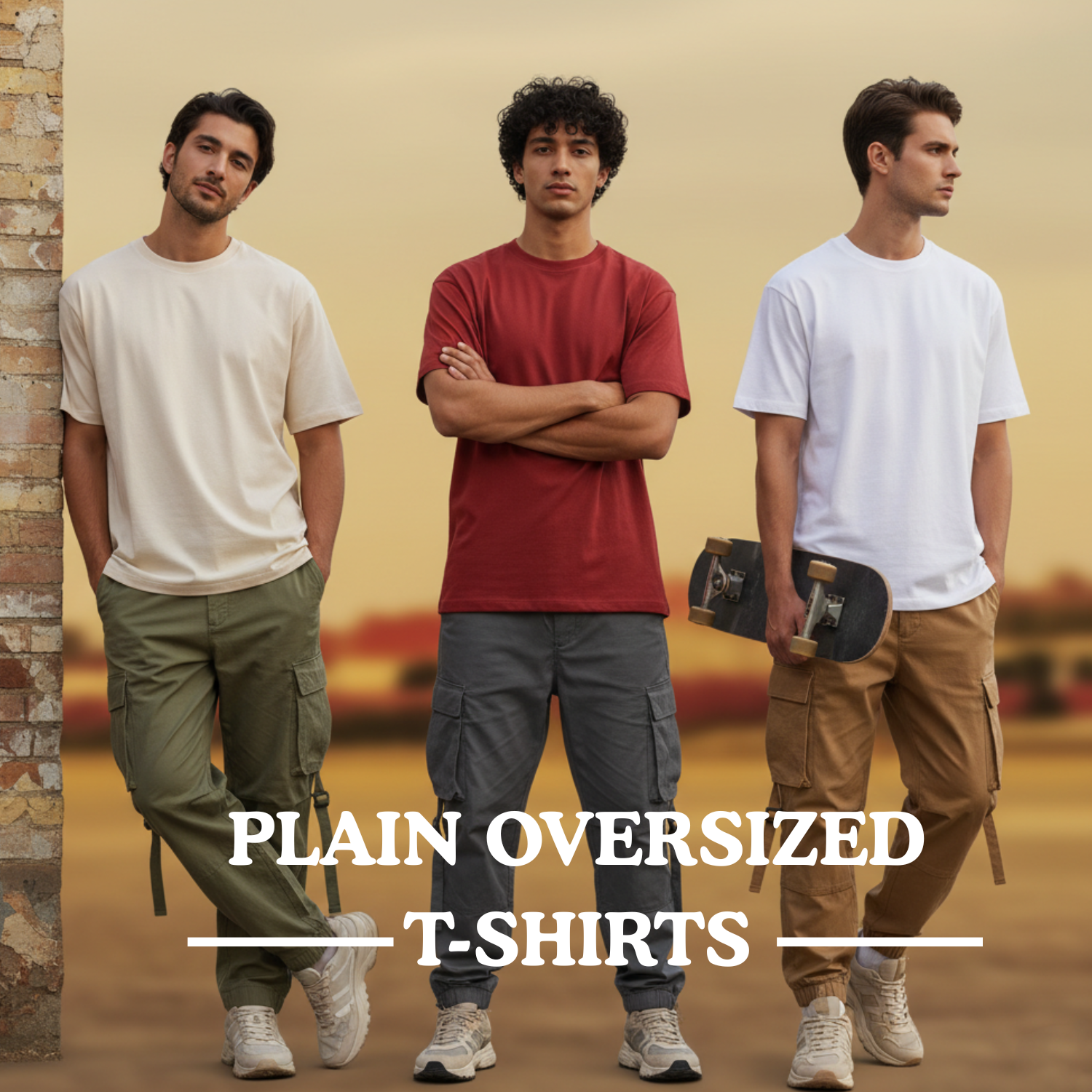 PLAIN OVERSIZED T-SHIRTS